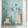 Små fugle wallstickers med fugle på grene til at klistre på væggen Små fugle wallstickers med fugle på grene til at klistre på væggen