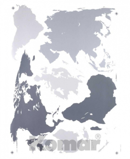 Verdenskort wallstickers - Flot verdenskort i grå farver. KUN 229kr.!