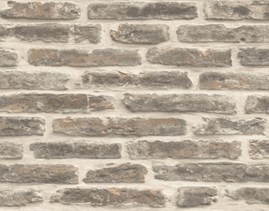 Lys brune mursten - Køb murstenstapet med lysebrune sten online her