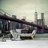 Manhattan Bridge Retro farver - Køb non-woven fototapet Manhattan Bridge Retro farver - Køb non-woven fototapet