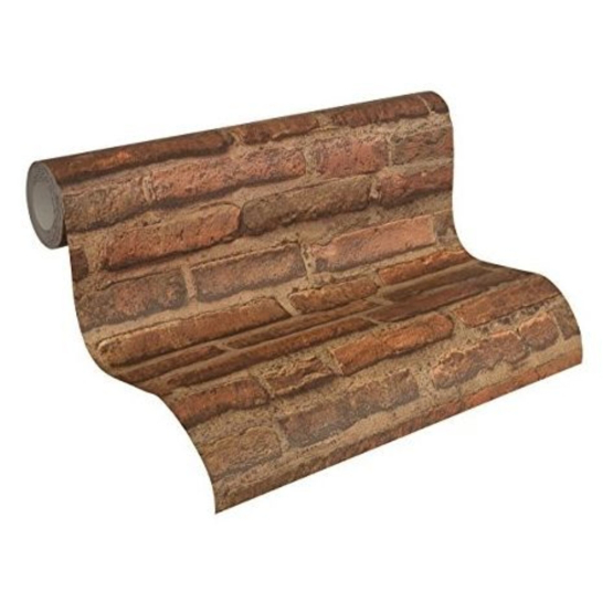 Varm brune mursten - Køb murstenstapet i mørkebrune nuancer her