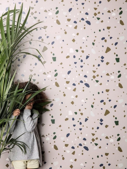 Terrazzo Rose Ferm Living - Køb design tapet fra Ferm Living