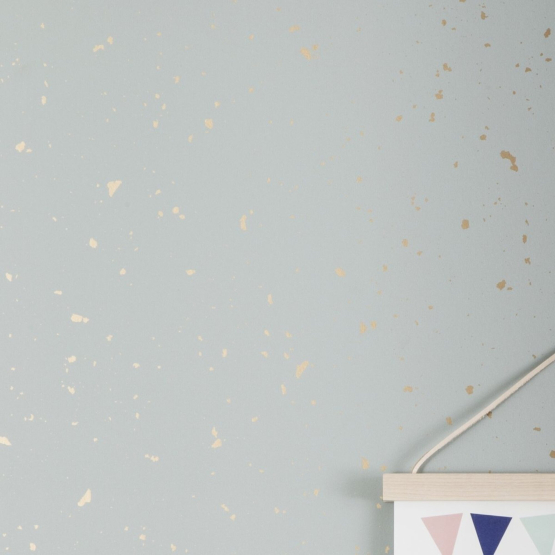 Confetti Mint 175 Ferm Living - Køb mintgrøn tapet m. guld konfettig