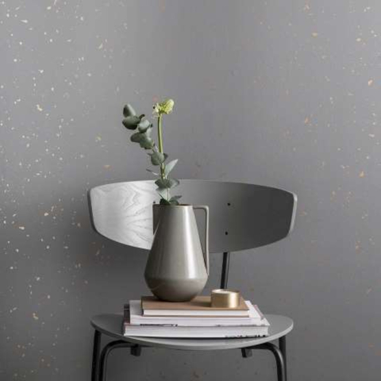 Confetti Grey 174 Ferm Living - Køb grå tapet med guld konfetti