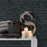 Koksgrå/sort murstenstapet - Køb tapet med mørkegrå mursten
