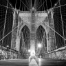Brooklyn Bridge New York sort hvid - Køb fototapet i god kvalitet Brooklyn Bridge New York sort hvid - Køb fototapet i god kvalitet