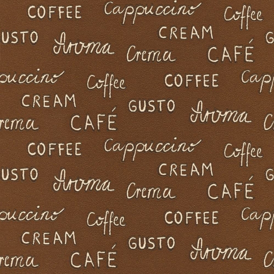 Café Aroma Gusto Crema Cappoccino - Køb brunt Cafe tapet her