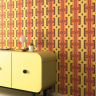 Retro tapet med mønstre i gul, orange og brun - Køb retrotapet her Retro tapet med mønstre i gul, orange og brun - Køb retrotapet her