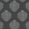 Koksgrå med sølvgrå barok mønster - Køb mønstret tapet online