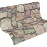 Lys brune sten med grå fuger - Køb billigt tapet med granitsten