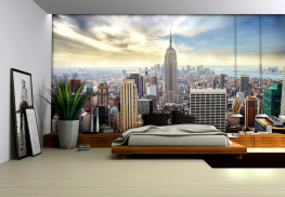 New York Skyline USA - Køb flot fototapet i non-woven kvalitet