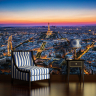 Paris by night med Eiffeltårnet - Køb non-woven fototapet online Paris by night med Eiffeltårnet - Køb non-woven fototapet online