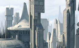 Byen Coruscant fra Star Wars film - Køb non-woven fototapet her