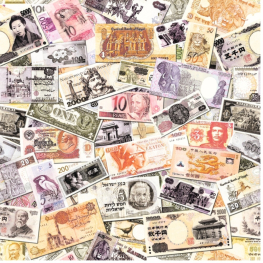 Pengesedler - Køb tapet med pengesedler fra hele verden i mange farver