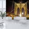 Manhattan bridge at night - Køb non-woven fototapet med bro fra New York Manhattan bridge at night - Køb non-woven fototapet med bro fra New York