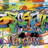 Graffiti tags med flotte farver - Køb fototapet med grafitti maleri på væg Graffiti tags med flotte farver - Køb fototapet med grafitti maleri på væg