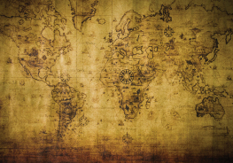 Old vintage verdenskort - Køb flot gammelt landekort af verden
