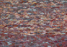 Gammel rød murstensmur - Køb non-woven fototapet med mursten