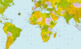 Map of the world - Køb Fototapet verdenskort med landeflag online her
