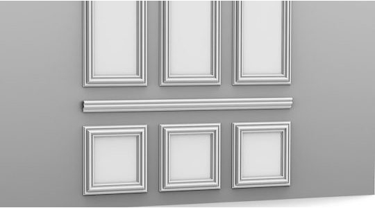 Vægpaneler - Køb paneler og 3D dekorationer i stukmateriale til væggen