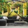 Pergola med blomstrende slyngplanter - Køb non-woven fototapet Pergola med blomstrende slyngplanter - Køb non-woven fototapet