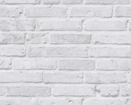 Lysegråt murstenstapet - Køb billigt tapet med lysegrå mursten