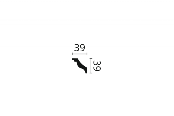 Z15 Arstyl stuk liste - en rigtig flot stukliste på 40X40mm. og 2 meter lang