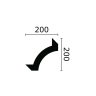 Z102 Hjørne bue 20cm. 4stk. pakke - Køb stukhjørne til loft og væg Z102 Hjørne bue 20cm. 4stk. pakke - Køb stukhjørne til loft og væg