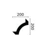 Z102 Hjørne bue 20cm. 4stk. pakke - Køb stukhjørne til loft og væg Z102 Hjørne bue 20cm. 4stk. pakke - Køb stukhjørne til loft og væg