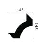 Z103 Hjørne bue 14,5cm. 4stk. pakke - Køb stukhjørne til loft & væg Z103 Hjørne bue 14,5cm. 4stk. pakke - Køb stukhjørne til loft & væg