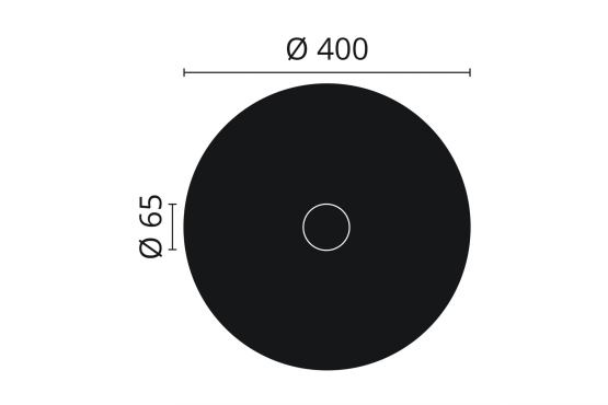 R5 Loftroset Arstyl 400mm. flot stuk loftrosette i hvid til loft