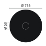 R20 Loftroset Arstyl 755mm. flot hvid stuk rosette til loftet