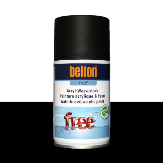 Belton Free Spraymaling vandbaseret Sort blank - Køb spraylak her