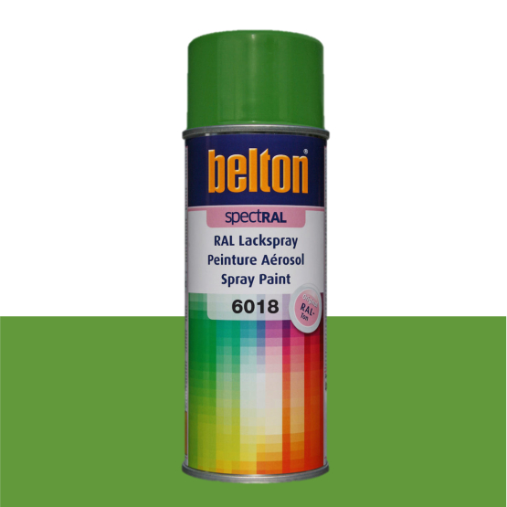 Gulgrøn Ral6018 Lys grøn spraymaling 400ml. Belton - Spray maling