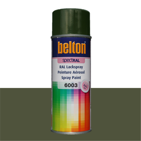 Olivengrøn Ral6003 spraymaling Belton 400ml. - Køb grøn spray maling