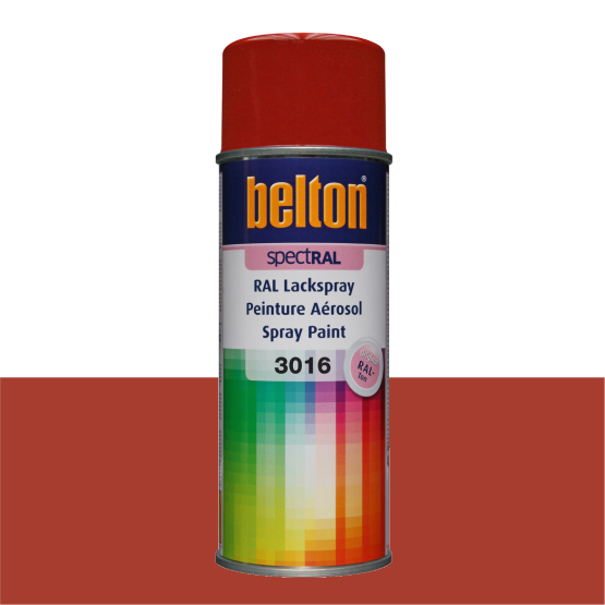 Koralrød Ral3016 spraymaling Belton 400ml. - Køb rød spray maling