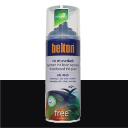 Sort Ral9005 Mat Spraymaling Vandbaseret 400ml. Belton - Køb spray lak online