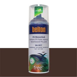 Mørk brun Ral8017 Vandbaseret spraymaling Belton 400ml. - Free