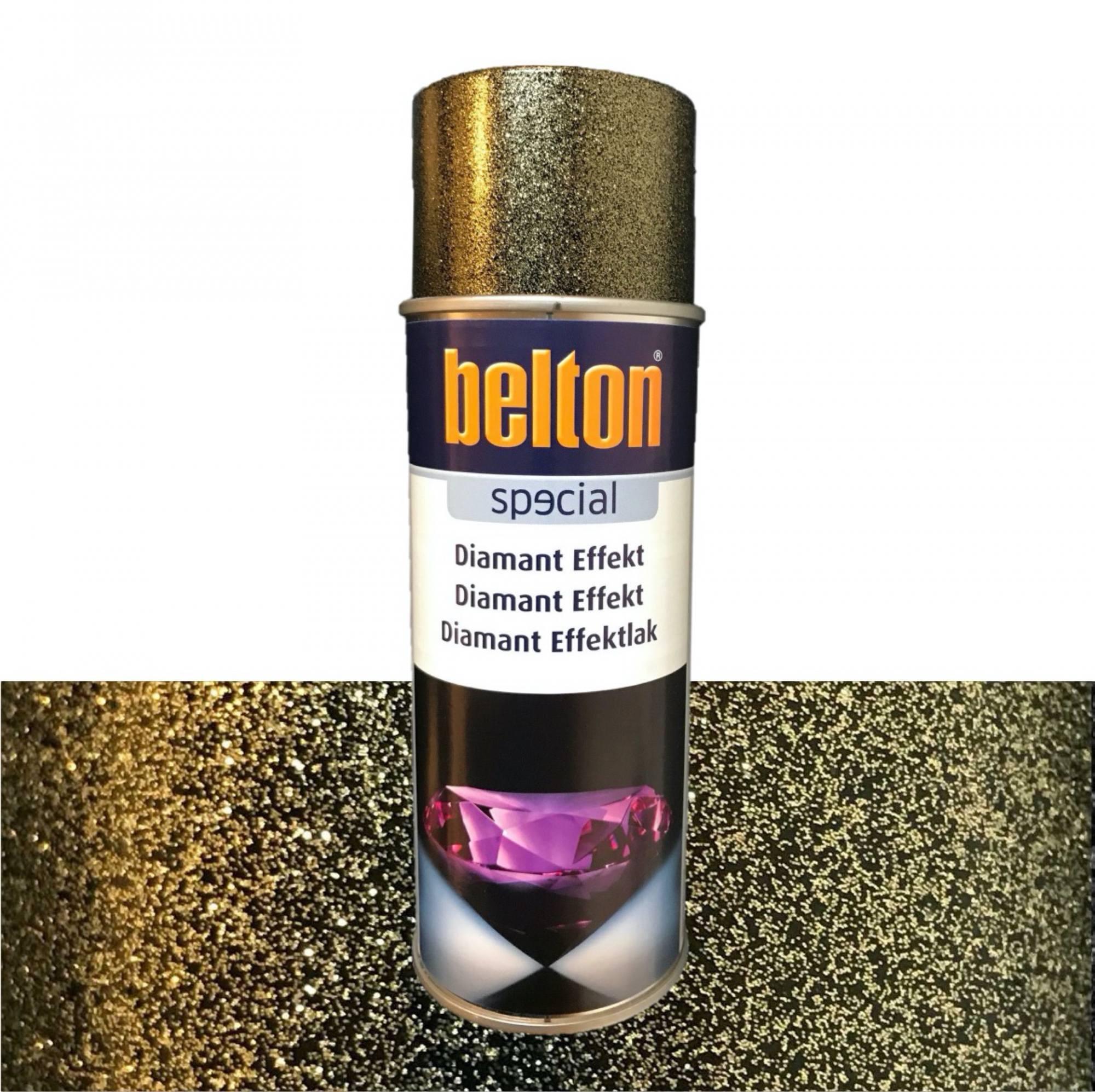 Medarbejder sandsynligt Praktisk Guld glimmer spraymaling diamant glitter Belton 400ml. - Guld spray