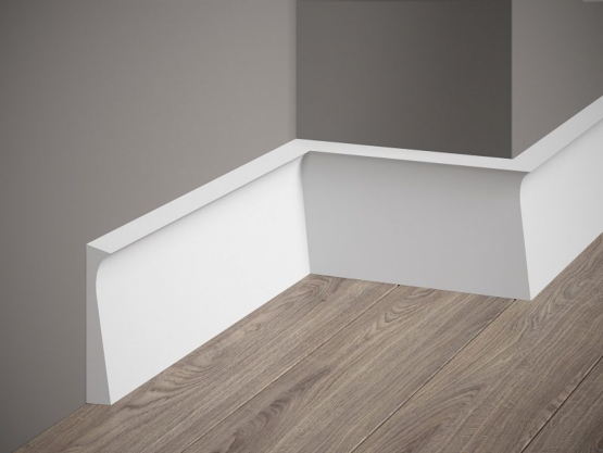 Design fodliste med stor bue 11cm. høj - Køb fodpaneler billigt online