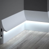Fodliste med bue til LED lys 15cm. - Køb fodpanel til ledlys til gulvet