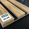 Prøve på akustikpanel Klar olie m. sort filt - Akustikpaneler med egefiner Prøve på akustikpanel Klar olie m. sort filt - Akustikpaneler med egefiner
