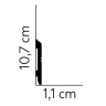 Almue fodliste med bue foran 10,7cm. - Køb almue fodpanel her Almue fodliste med bue foran 10,7cm. - Køb almue fodpanel her