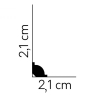 Lille pynteliste med vinger og bue 2,1 X 2,1cm. - Gulvliste i hvid Lille pynteliste med vinger og bue 2,1 X 2,1cm. - Gulvliste i hvid