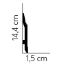 Høj almue fodpanel 14,4cm. høj. - Køb flot fodliste i gammel stil Høj almue fodpanel 14,4cm. høj. - Køb flot fodliste i gammel stil