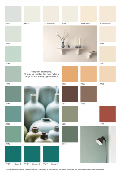 Farvekort Interiør - Bestil et farvekort med indendørs farver online her