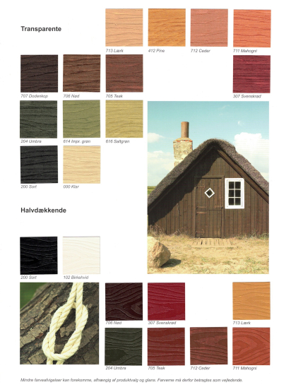 Farvekort Træbeskyttelse - Bestil et gratis udendørs farvekort online her