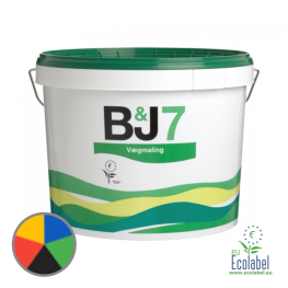 B&J vægmaling glans 7 i farver - Super dækkende vægmaling i farver