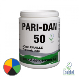 Pari-Dan træmaling glans 50 vandig til indvendig træværk.
