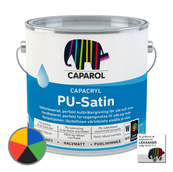 PU Satin vandbaseret lakmaling - Køb maling til træ og metal